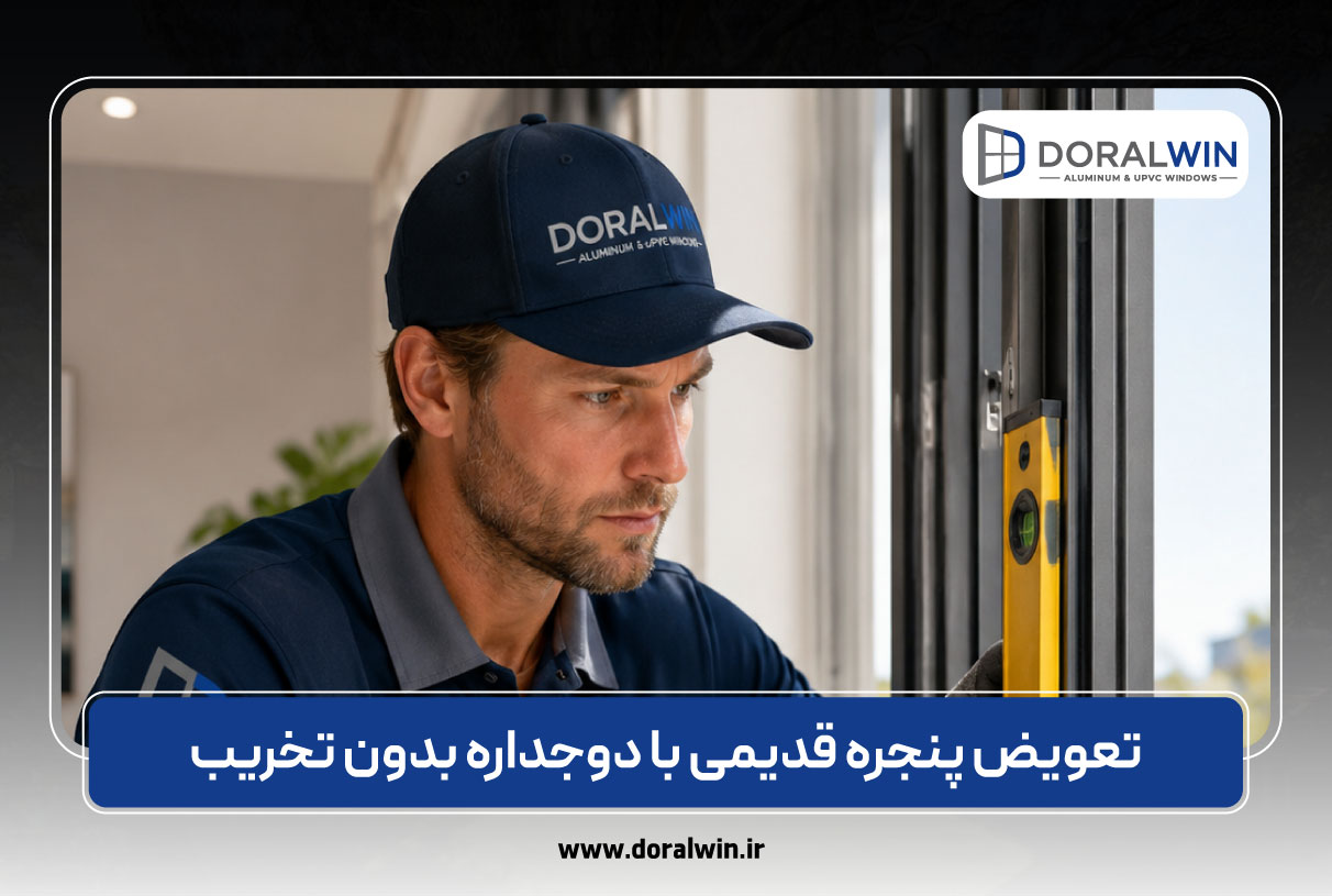 تعویض پنجره قدیمی با دوجداره بدون تخریب