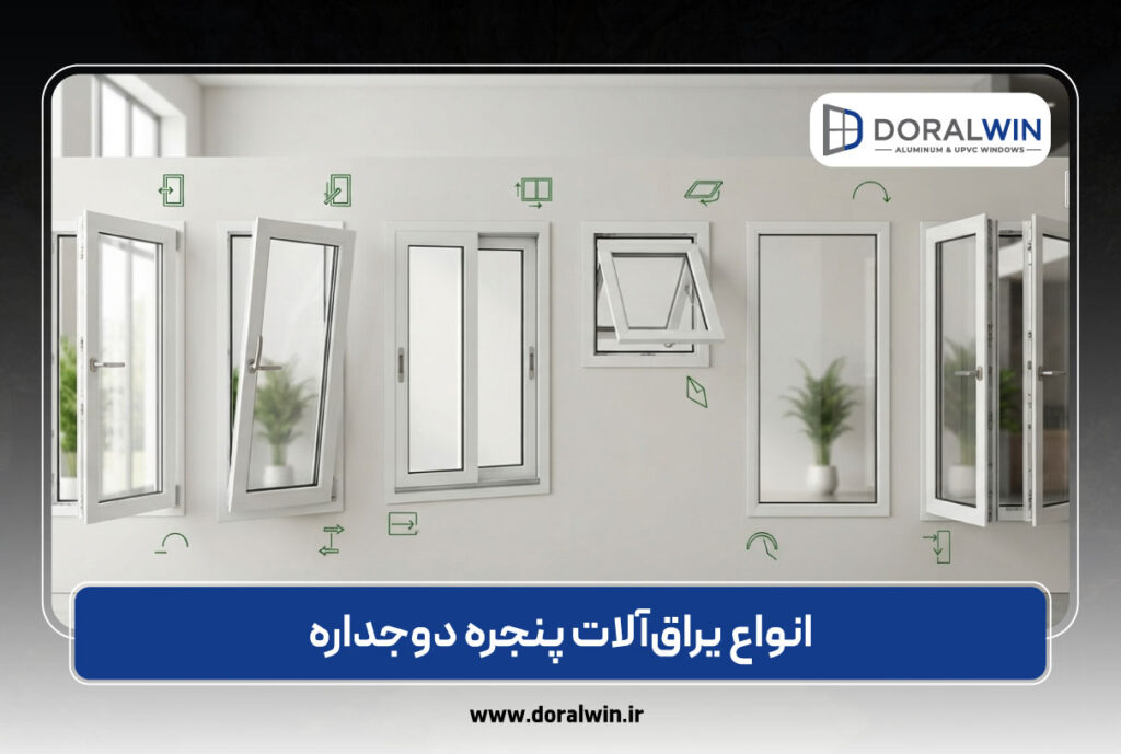 انواع یراق‌آلات پنجره دوجداره