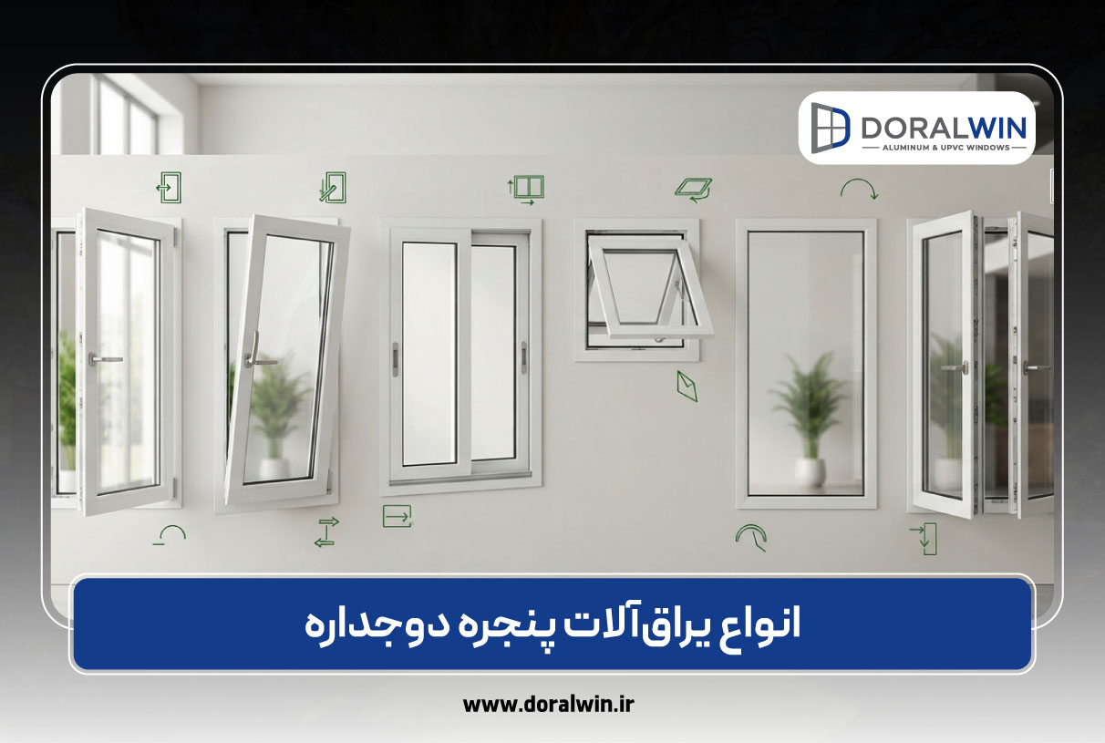 انواع یراق‌آلات پنجره دوجداره